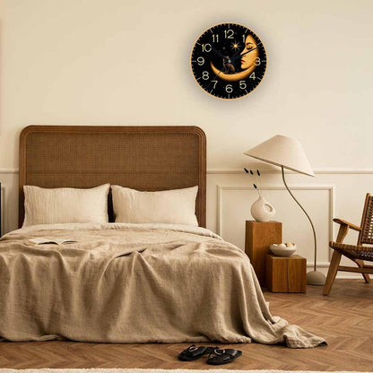 Lemon Wall Clock Yellow-Green Lemon Leaves Battery Powered Wall Clock Silent Non Ticking 10 Inch for Living Room, Kitchen, Home,Bathroom, Bedroom - Colors A