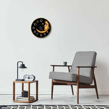 Lemon Wall Clock Yellow-Green Lemon Leaves Battery Powered Wall Clock Silent Non Ticking 10 Inch for Living Room, Kitchen, Home,Bathroom, Bedroom - Colors A