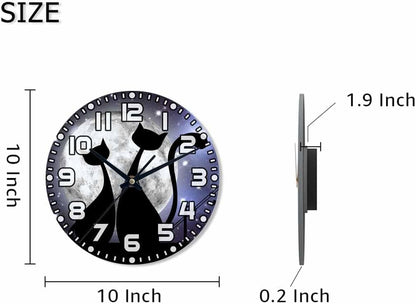 Lemon Wall Clock Yellow-Green Lemon Leaves Battery Powered Wall Clock Silent Non Ticking 10 Inch for Living Room, Kitchen, Home,Bathroom, Bedroom - Colors A