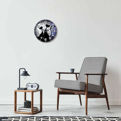 Lemon Wall Clock Yellow-Green Lemon Leaves Battery Powered Wall Clock Silent Non Ticking 10 Inch for Living Room, Kitchen, Home,Bathroom, Bedroom - Colors A
