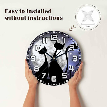 Lemon Wall Clock Yellow-Green Lemon Leaves Battery Powered Wall Clock Silent Non Ticking 10 Inch for Living Room, Kitchen, Home,Bathroom, Bedroom - Colors A