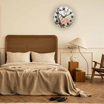 Lemon Wall Clock Yellow-Green Lemon Leaves Battery Powered Wall Clock Silent Non Ticking 10 Inch for Living Room, Kitchen, Home,Bathroom, Bedroom - Colors A