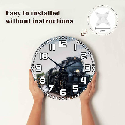 Lemon Wall Clock Yellow-Green Lemon Leaves Battery Powered Wall Clock Silent Non Ticking 10 Inch for Living Room, Kitchen, Home,Bathroom, Bedroom - Colors A