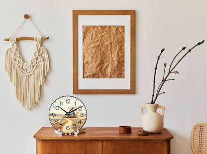Lemon Wall Clock Yellow-Green Lemon Leaves Battery Powered Wall Clock Silent Non Ticking 10 Inch for Living Room, Kitchen, Home,Bathroom, Bedroom - Colors A