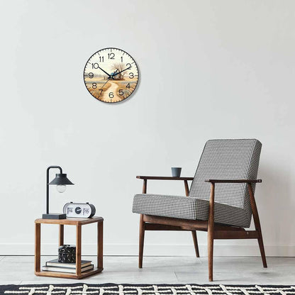 Lemon Wall Clock Yellow-Green Lemon Leaves Battery Powered Wall Clock Silent Non Ticking 10 Inch for Living Room, Kitchen, Home,Bathroom, Bedroom - Colors A
