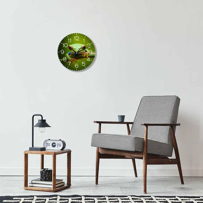 Lemon Wall Clock Yellow-Green Lemon Leaves Battery Powered Wall Clock Silent Non Ticking 10 Inch for Living Room, Kitchen, Home,Bathroom, Bedroom - Colors A