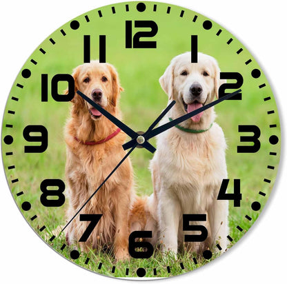 Lemon Wall Clock Yellow-Green Lemon Leaves Battery Powered Wall Clock Silent Non Ticking 10 Inch for Living Room, Kitchen, Home,Bathroom, Bedroom - Colors A
