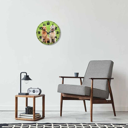 Lemon Wall Clock Yellow-Green Lemon Leaves Battery Powered Wall Clock Silent Non Ticking 10 Inch for Living Room, Kitchen, Home,Bathroom, Bedroom - Colors A
