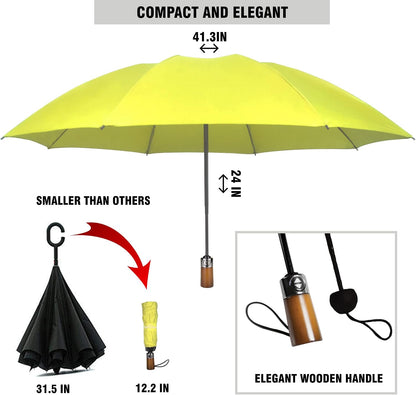 Windproof Travel Umbrellas for Rain Automatic +10% Bigger Canopy Strong Frame Compact Folding Portable Umbrella for Women Men Backpack Purse