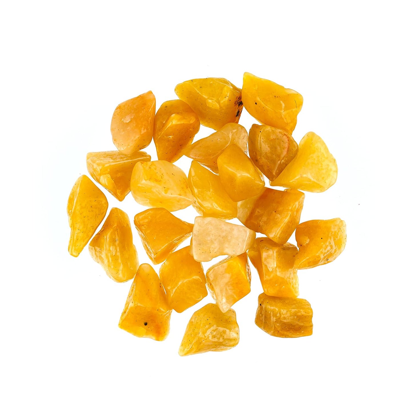100 carats Yellow Aventurine Crystals, Raw Stones, Rough Gemstones, Jewelry Making Supply, Cabbing, Polishing, Cutting, DIY, Crafts (20-22pcs) (8-12mm)