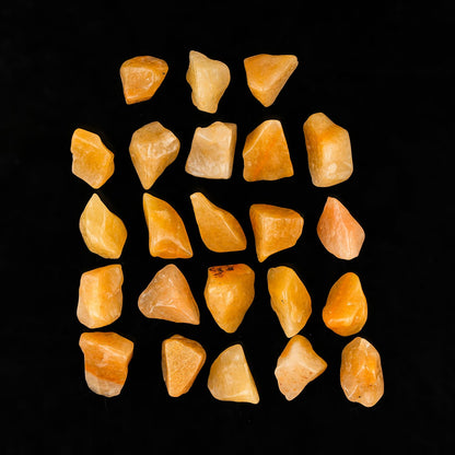 100 carats Yellow Aventurine Crystals, Raw Stones, Rough Gemstones, Jewelry Making Supply, Cabbing, Polishing, Cutting, DIY, Crafts (20-22pcs) (8-12mm)