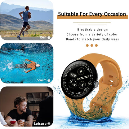 Band Compatible with Google Pixel Watch 1/2/3/4, Soft Silicone Sport Replacement Straps Bracelet for Google Pixel Watch