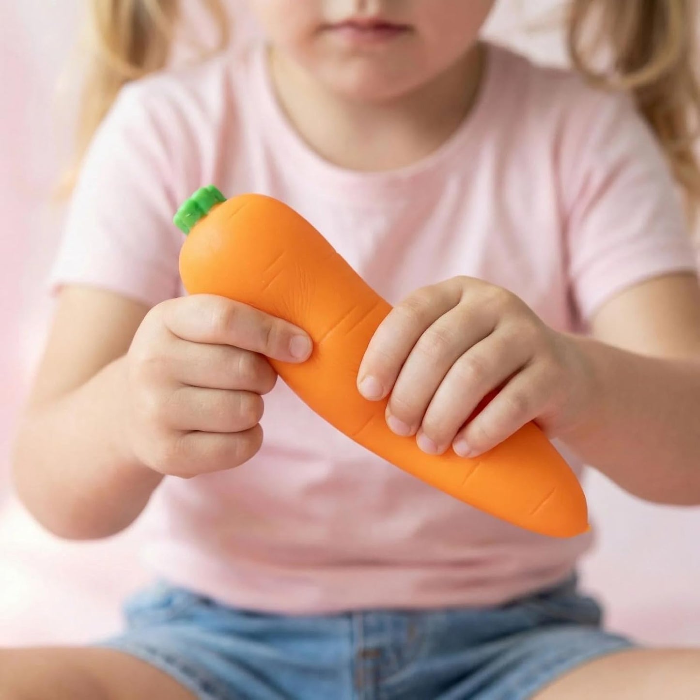 Carrot Squishy, Carrot Squishies Slow Rising Sensory Squeeze Stress Relief Toy Realistic Vegetable Fidget Toy (1 pcs)