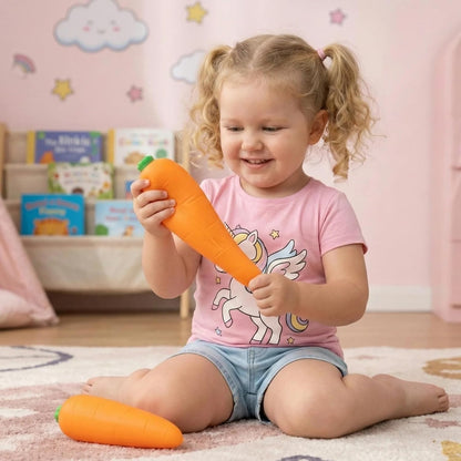 Carrot Squishy, Carrot Squishies Slow Rising Sensory Squeeze Stress Relief Toy Realistic Vegetable Fidget Toy (1 pcs)