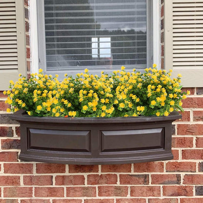 6 Bundles Artificial Flowers, Fake Artificial Greenery UV Resistant No Fade Faux Plastic Plants for Wedding Bridle Bouquet Indoor Outdoor Home Garden Kitchen Office Table Vase (Yellow)