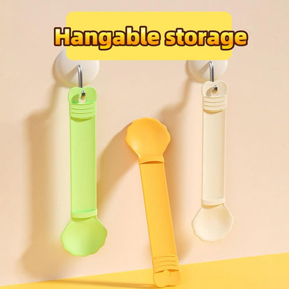 2pcs Cat Strip Feeder, Happy Spoon for Cats, Lickable Squeezable Creamy Treat, Wet Treats Dispenser, Cat Treat Spoon Squeeze, (Beige&Green/Beige&Orange)