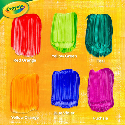 Washable Kids Paint (6ct), School Supplies, Painting Set for Kids, Spring Crafts, Art Teacher Gifts for Toddlers, Ages 3+