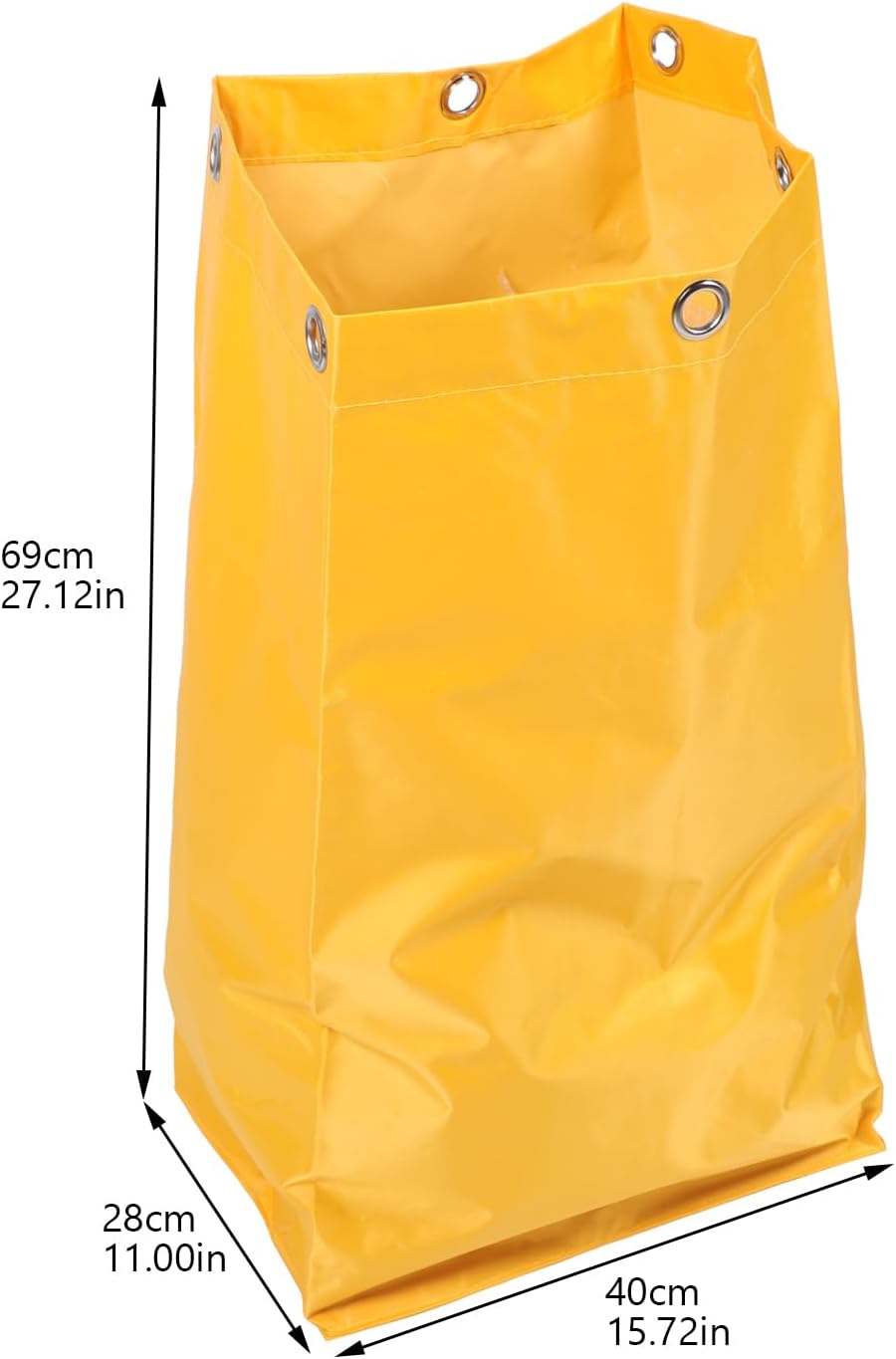Janitorial Cart Bag Replacement 26.77X15.74X10.23 Inch Large Capacity Cleaning Trolley Bag with 6 Strong Hanging Holes for Housekeeping Cart Use in Hotels and Commercial Spaces