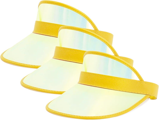 Plastics Clear Sun Visors UV Protection Hat Cap Headwear Sunhat for Golf Tennis Beach Cycle