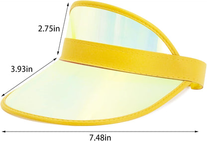 Plastics Clear Sun Visors UV Protection Hat Cap Headwear Sunhat for Golf Tennis Beach Cycle
