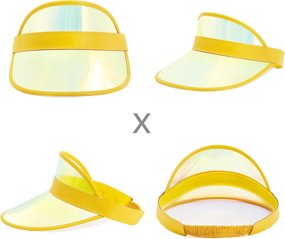 Plastics Clear Sun Visors UV Protection Hat Cap Headwear Sunhat for Golf Tennis Beach Cycle