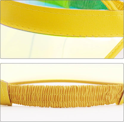 Plastics Clear Sun Visors UV Protection Hat Cap Headwear Sunhat for Golf Tennis Beach Cycle