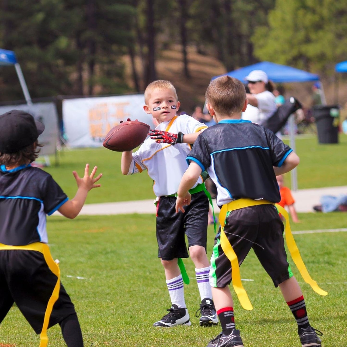 14/28 Player Flag Football Belt Set, Adjustable Football Flag and Belts Gift for Kid Youth Sports Team Backyard Game