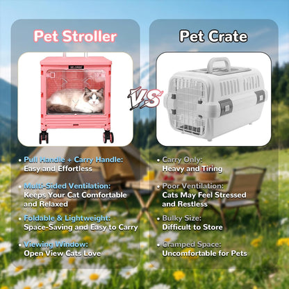 SELORSS Foldable Utility Cart Folding Portable Rolling Crate-Yellow | Durable,Heavy Duty,Plastic Box,Telescoping Handle,4 Rotate Wheels,Collapsible Handcart for Travel Shop Move Luggage Office