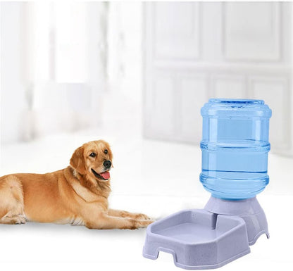 Pet Water Dispenser Station - 1 Gal Replenish Pet Waterer for Dog Cat Animal Automatic Gravity Water Drinking Fountain Bottle Bowl Dish Stand