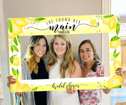 Lemon Bridal Shower Party Photo Booth Props Lemon Citrus Lemonade Theme Bride to Be Bachelorette Wedding Engagement Final Fiesta Hen Party Decor