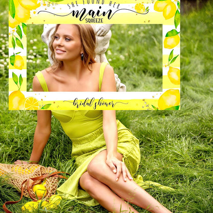 Lemon Bridal Shower Party Photo Booth Props Lemon Citrus Lemonade Theme Bride to Be Bachelorette Wedding Engagement Final Fiesta Hen Party Decor