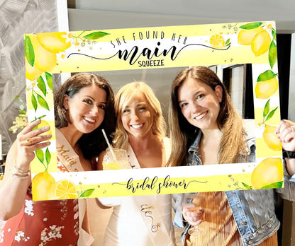 Lemon Bridal Shower Party Photo Booth Props Lemon Citrus Lemonade Theme Bride to Be Bachelorette Wedding Engagement Final Fiesta Hen Party Decor