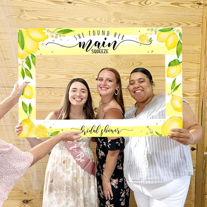 Lemon Bridal Shower Party Photo Booth Props Lemon Citrus Lemonade Theme Bride to Be Bachelorette Wedding Engagement Final Fiesta Hen Party Decor