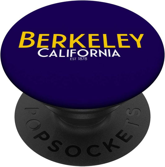 Berkeley California Navy Blue and Yellow PopSockets Grip and Stand for Phones and Tablets