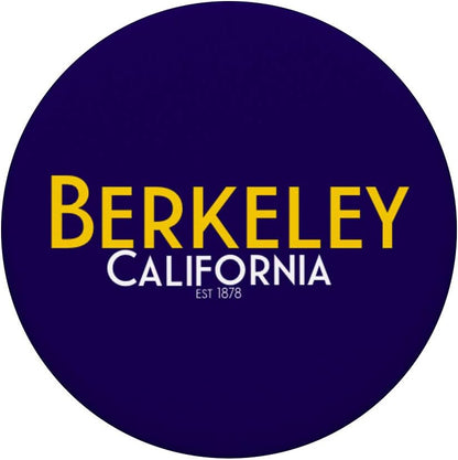 Berkeley California Navy Blue and Yellow PopSockets Grip and Stand for Phones and Tablets
