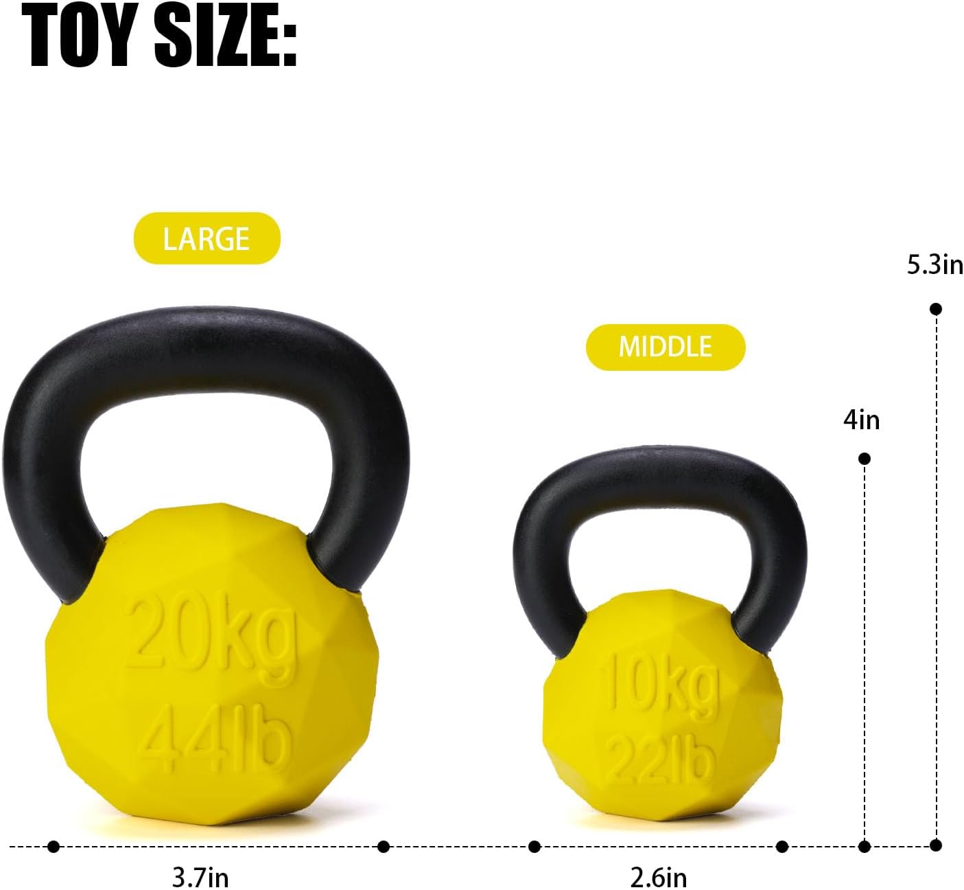 Indestructible Dog Toy for Aggressive Chewers - Heavy Duty Chew Ring with Durable Nylon and Treat Dispenser Rubber Base, Interactive Food Puzzle Dog Chew Toy,Medium Yellow for Puppy