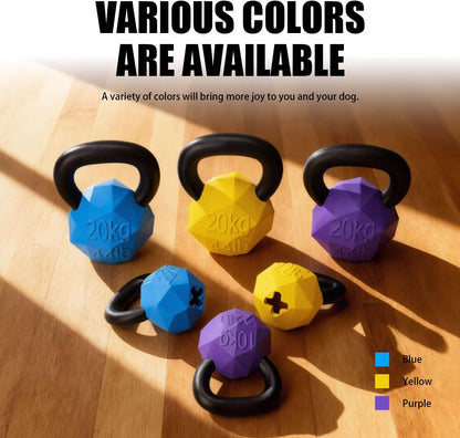 Indestructible Dog Toy for Aggressive Chewers - Heavy Duty Chew Ring with Durable Nylon and Treat Dispenser Rubber Base, Interactive Food Puzzle Dog Chew Toy,Medium Yellow for Puppy