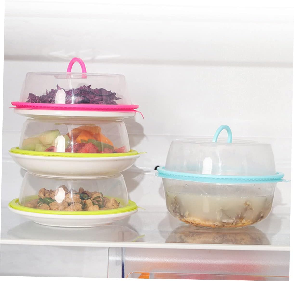 3pcs Portable Bowl Seal Lid Food-grade Silicone Microwave Cover for Easy Food Preservation Stackable Lightweight and Yellow