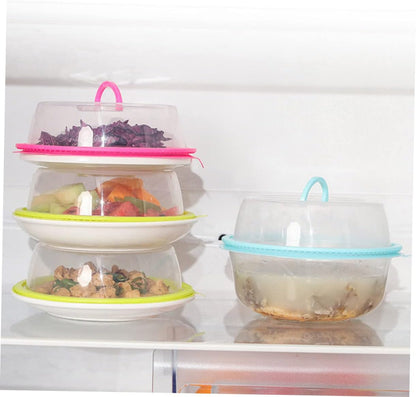 3pcs Portable Bowl Seal Lid Food-grade Silicone Microwave Cover for Easy Food Preservation Stackable Lightweight and Yellow