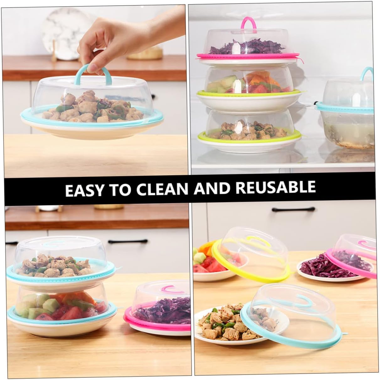 3pcs Portable Bowl Seal Lid Food-grade Silicone Microwave Cover for Easy Food Preservation Stackable Lightweight and Yellow