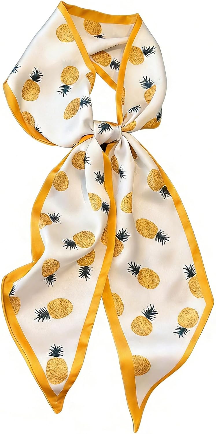 Silky Scarf for Women Soft Lightweight Long Head Scarves Fashion Accessory for Hair Neck Purse Scarfs Gift