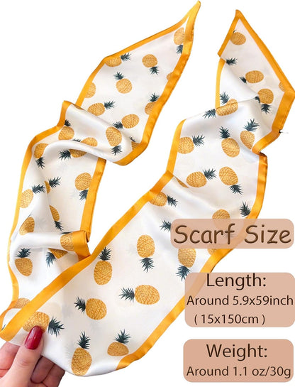 Silky Scarf for Women Soft Lightweight Long Head Scarves Fashion Accessory for Hair Neck Purse Scarfs Gift