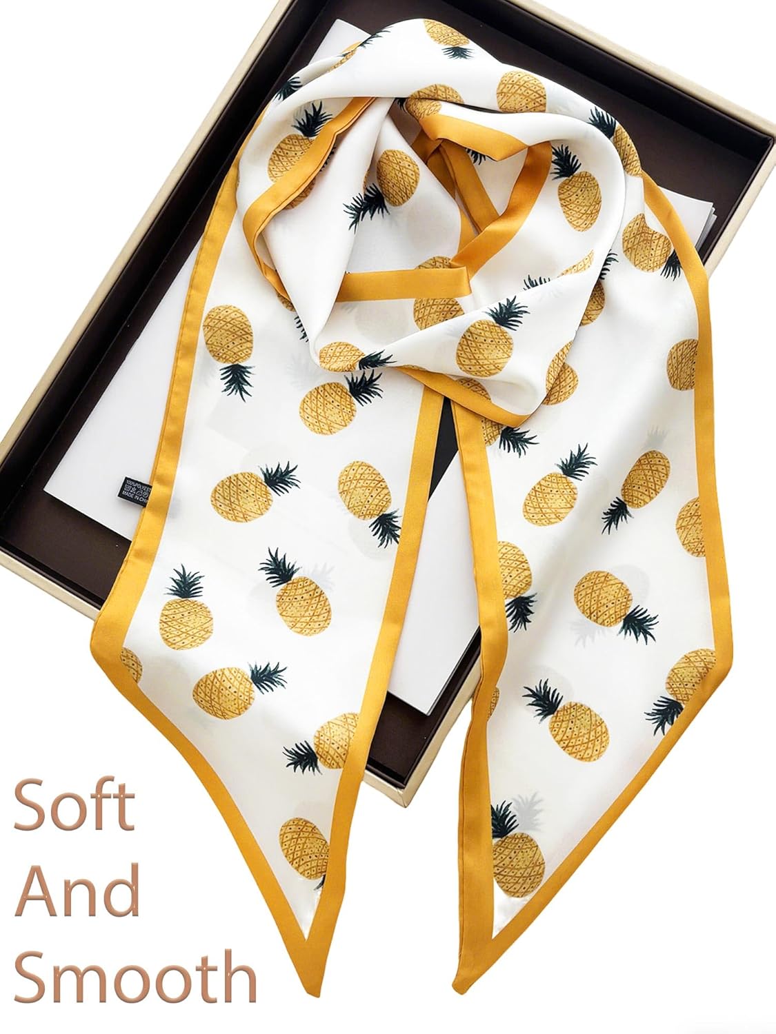 Silky Scarf for Women Soft Lightweight Long Head Scarves Fashion Accessory for Hair Neck Purse Scarfs Gift