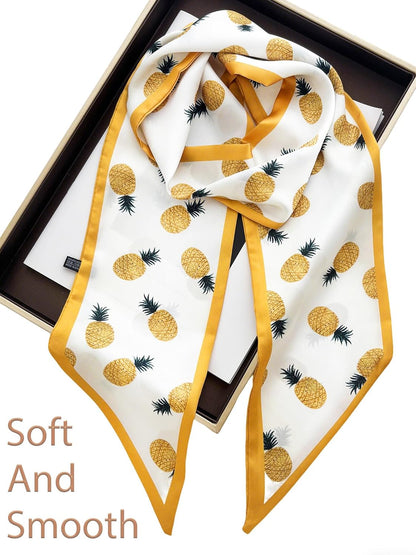 Silky Scarf for Women Soft Lightweight Long Head Scarves Fashion Accessory for Hair Neck Purse Scarfs Gift