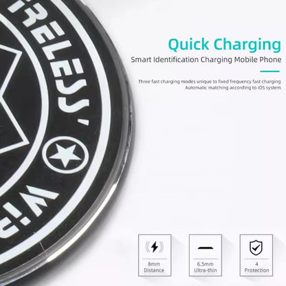 Magic Wireless Charger, Cell Phone Charging Station, Desktop Charging Pad, Automatic Induction Identification Charging with Qi-Certified, with Sound and Light Effects,Yellow