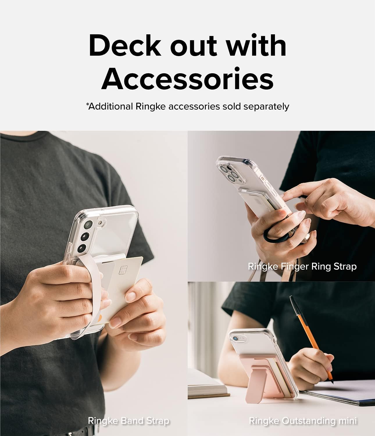 Magnetic Side Slot Card Holder [Compatible with MagSafe Wallet] Lightweight Hard Phone Wallet for Photocard Accessories ID Credit Card Holder for Phone Case - Peach Pink