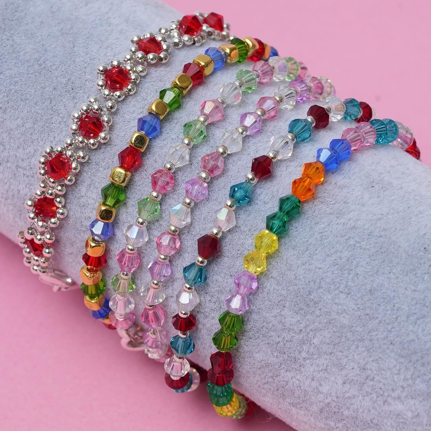1000PCS 4mm Bicone Crystal Beads Faceted Spacer Loose Craft Beads Bulk for Jewelry Making Bracelets Necklace Earring Crafts (Yellow)