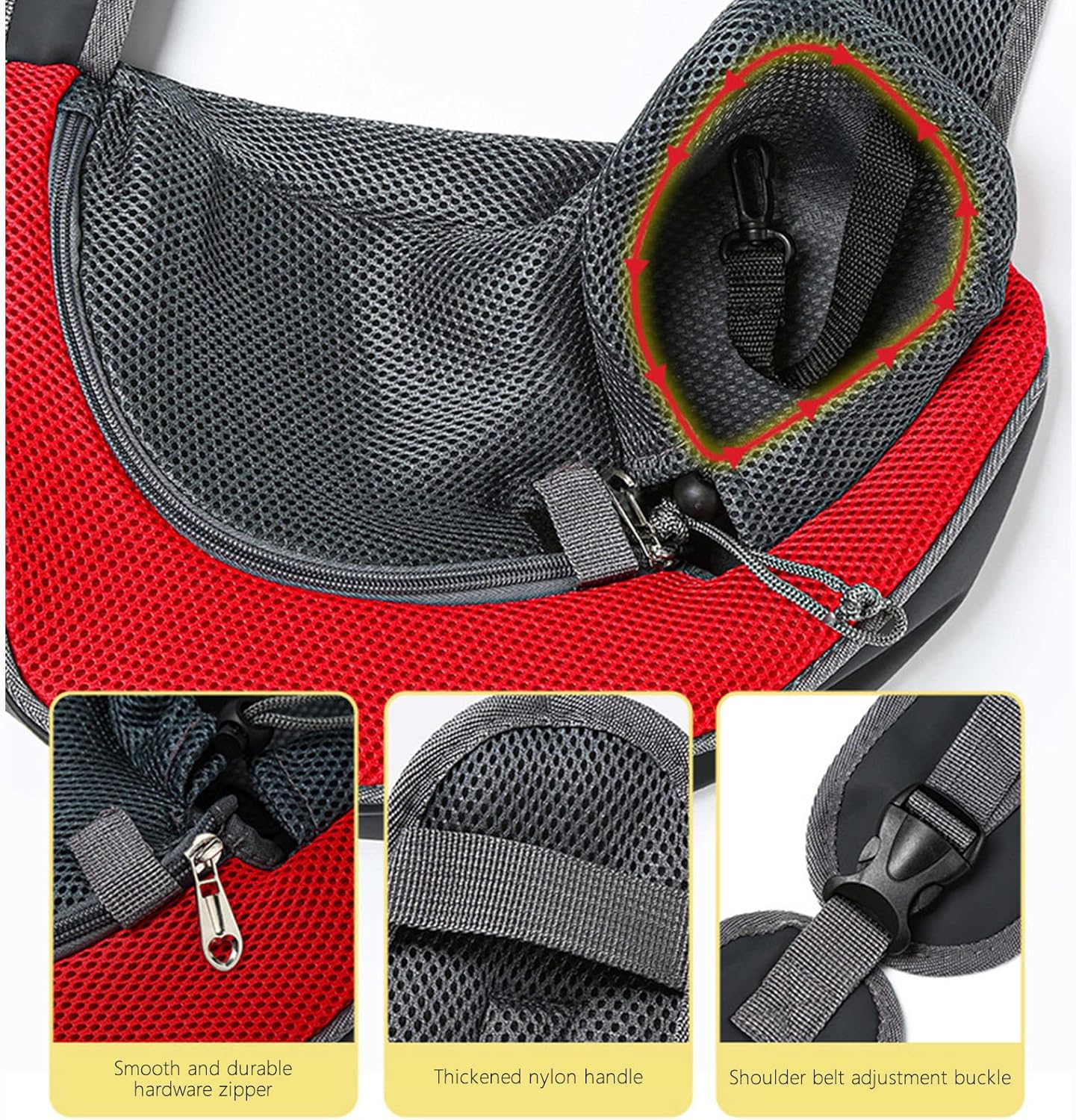 Pet Sling Carrier, Small Dog Sling Carrier, Puppy Cat Carrying Bag Purse Pouch, for Pooch Doggy Doggie Yorkie Chihuahua Baby Papoose Bjorn, Travel Front Backpack Chest Body Holder Pack (Yellow)