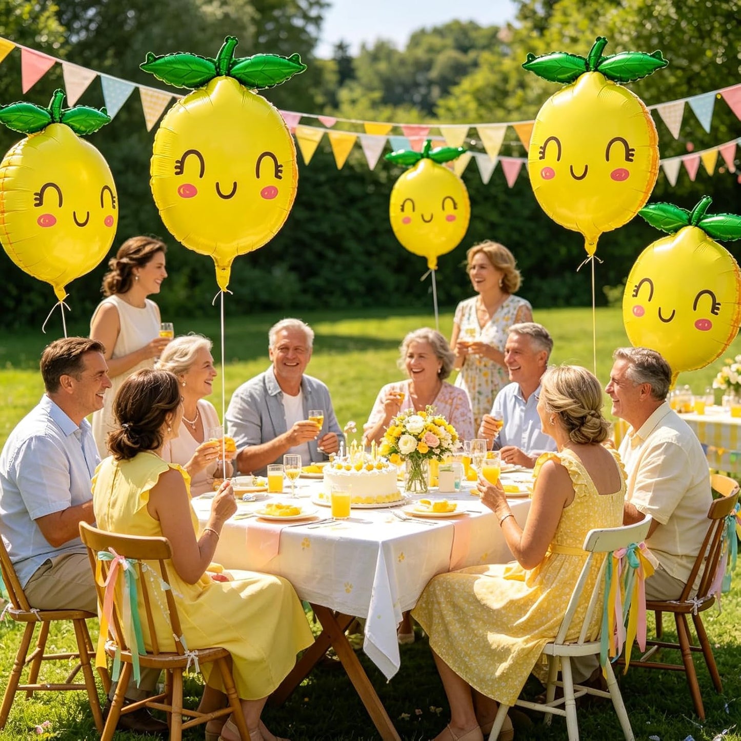 4PCS Lemon Balloons for She Found Her Main Squeeze Bridal Shower/Summer Party/Lemonade Party/Tropical Fruit Birthday/Pool Party/Amalfi Coast Lemon Decor