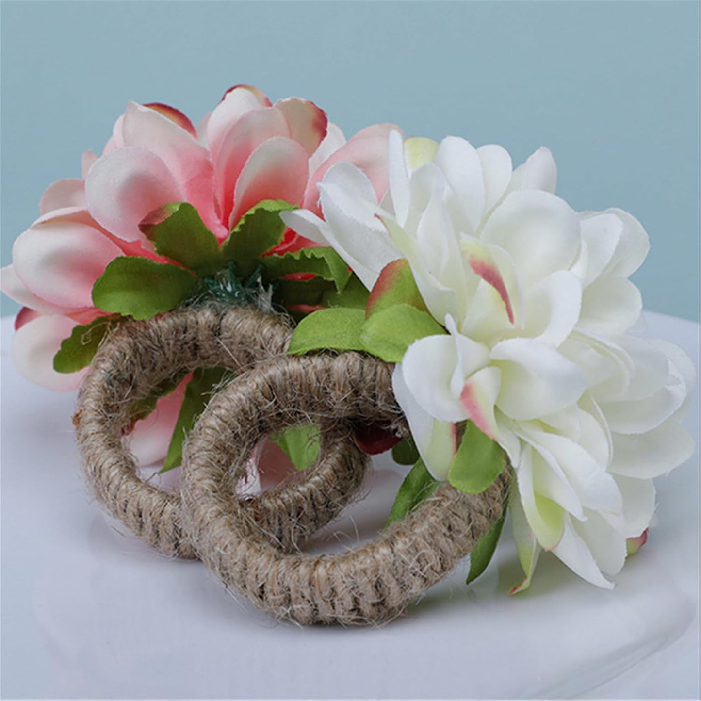 Flower Napkin Rings Set of 12 Floral Rose Napkin Holder Handcraft Flower Napkin Rings Wedding Table Decoration for Valentine's Day Wedding Banquet Birthday Party (Yellow)